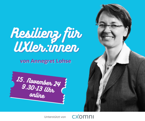 Neues Online-Seminar “Resilienz für UXler:innen”